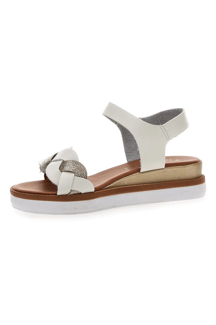 Sandali Bianchi e Platino Con Platform 4,5 cm Plocadi 3007