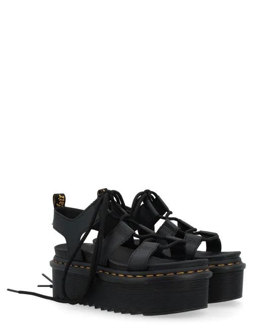 Sandali Dr Martens Nartilla platform in pelle nera