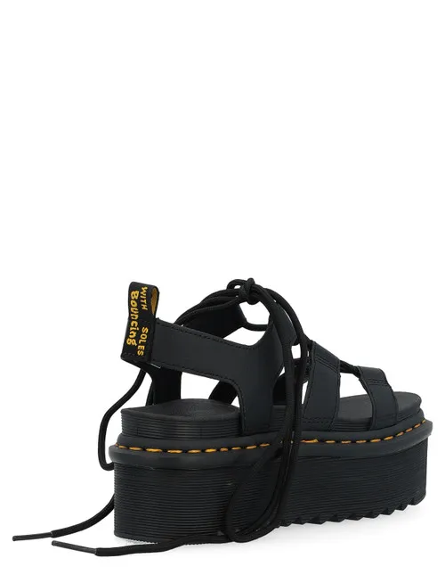 Sandali Dr Martens Nartilla platform in pelle nera