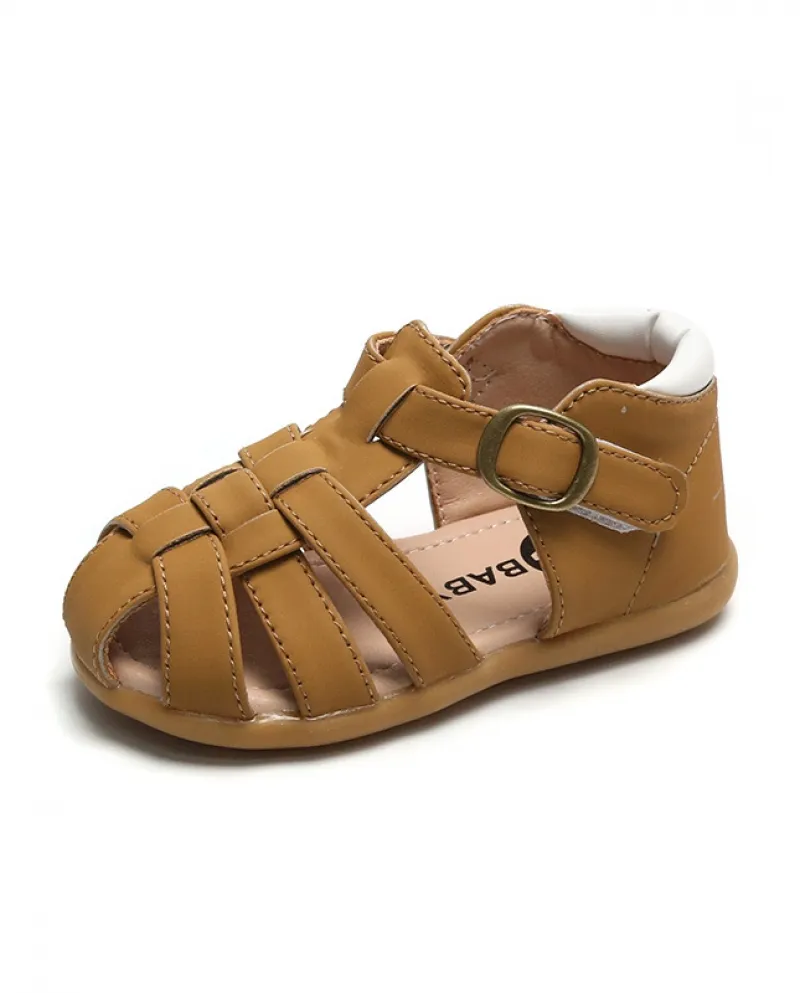 Sandali in pelle intrecciata Ragazze Ragazzi Ritaglio Casual Vintage Flats