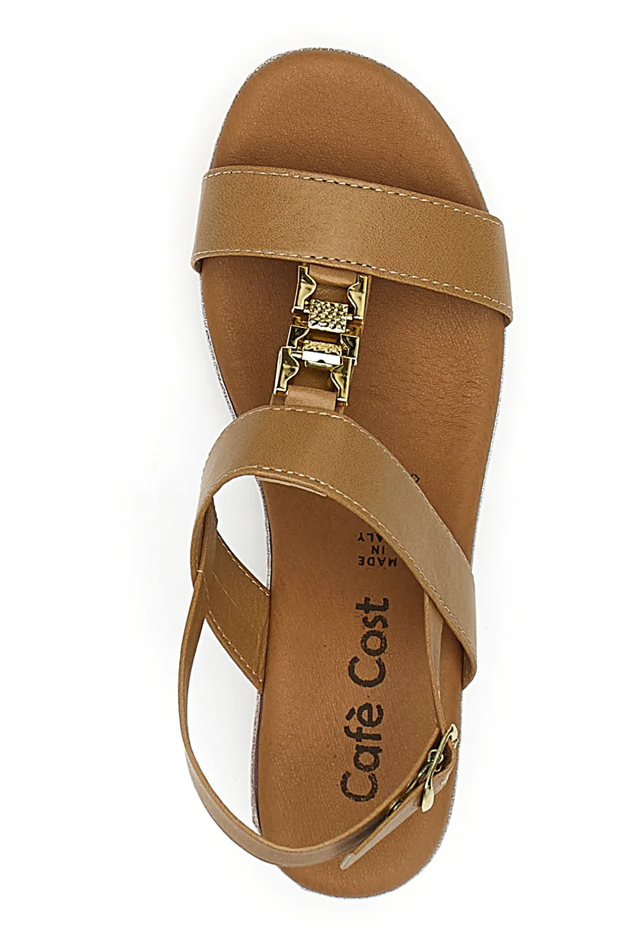 Sandali Platform Cognac Made in Italy Cafè Cost 364022