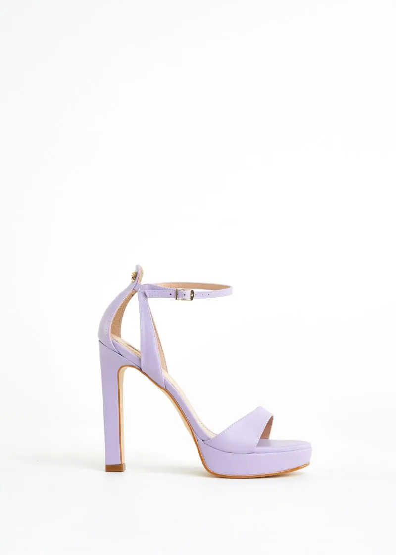 Sandali platform in pelle