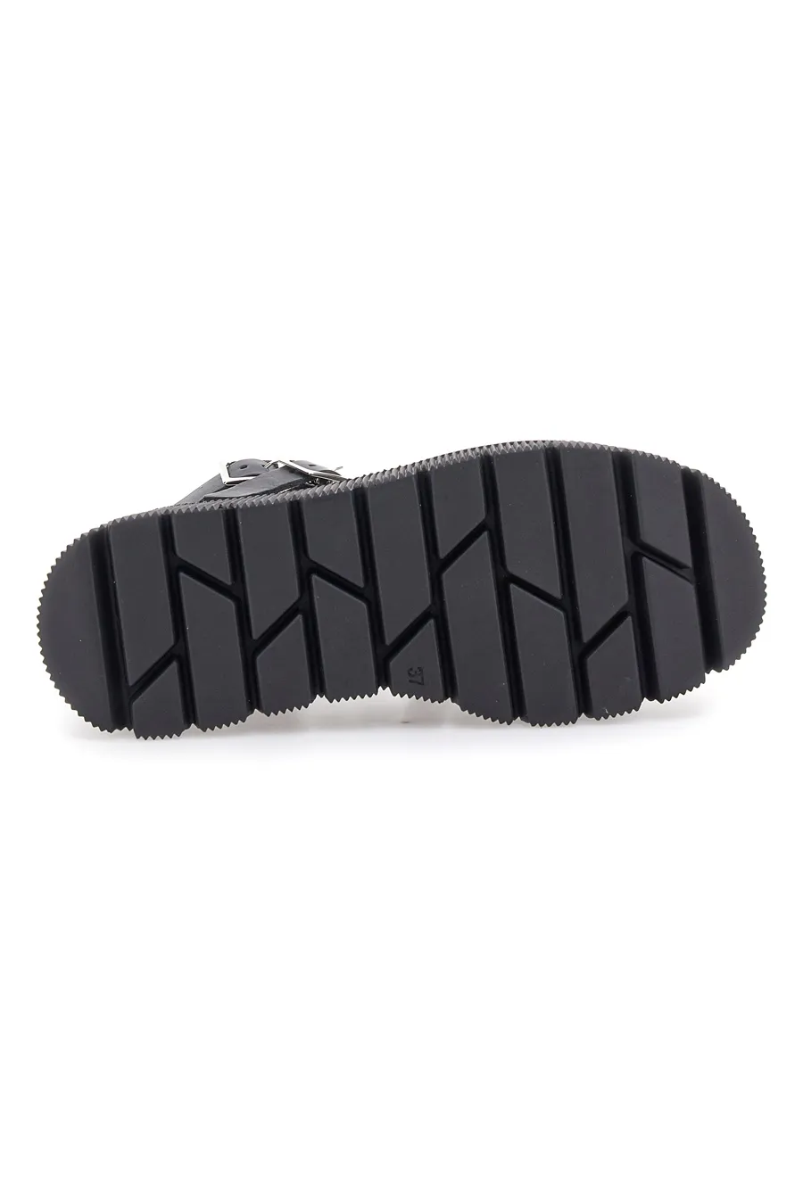 Sandali Platform in Vera Pelle con Punta Aperta Pittarello Rock 15434F