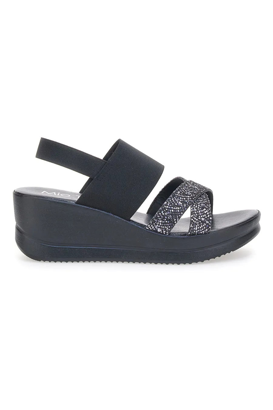 Sandali Platform Neri Mio Tempo 581