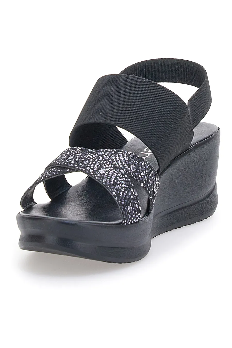 Sandali Platform Neri Mio Tempo 581