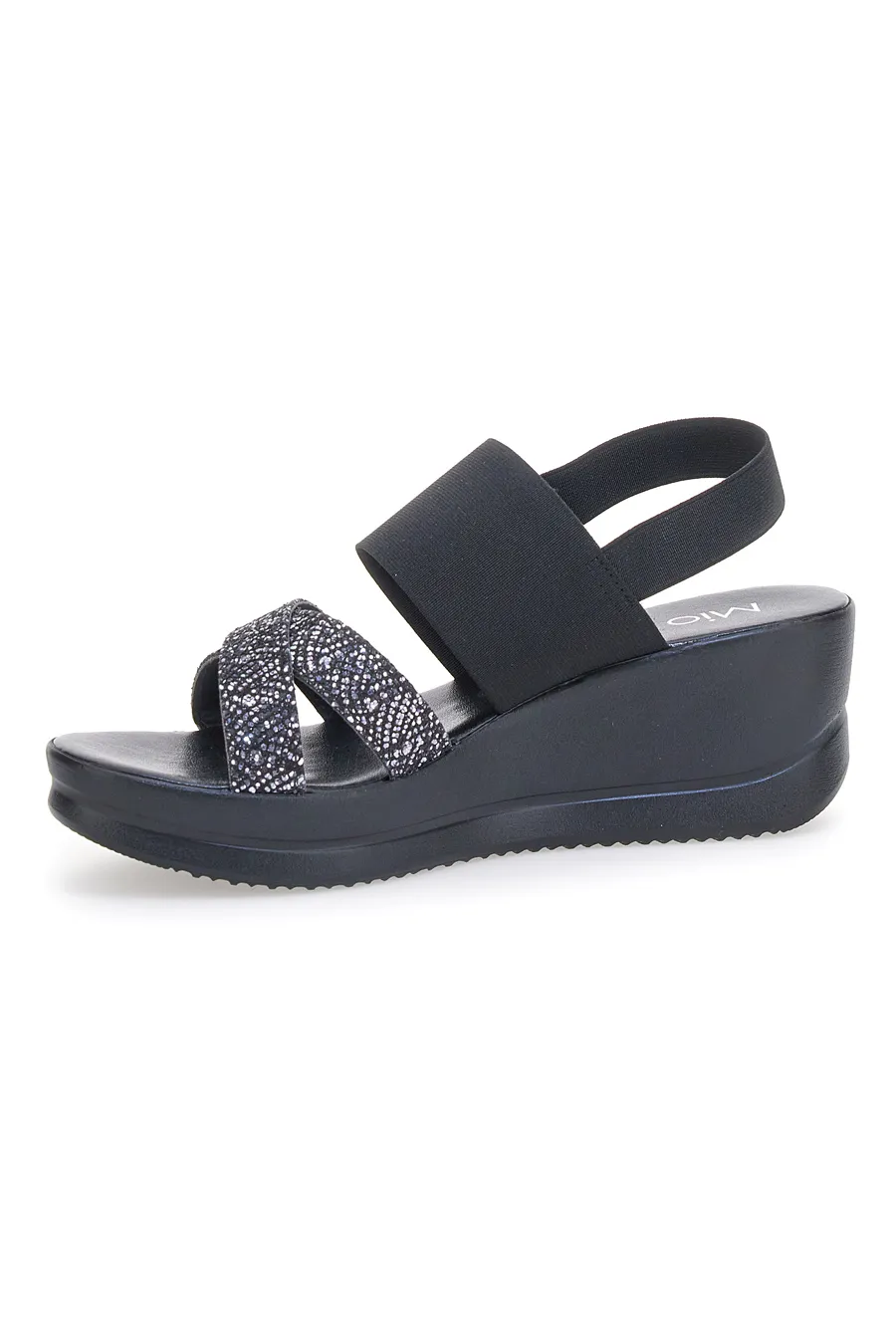 Sandali Platform Neri Mio Tempo 581