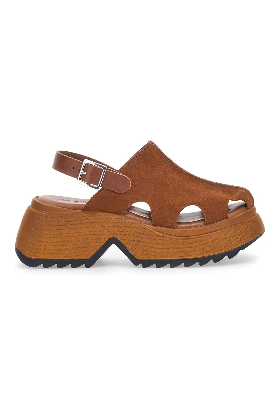 Sandali Platform Pittarello 5573 Marroni Vera Pelle