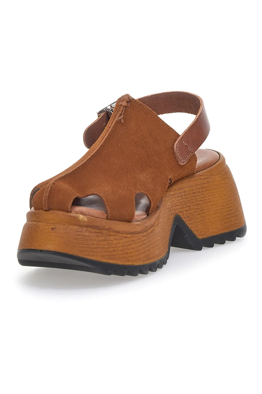 Sandali Platform Pittarello 5573 Marroni Vera Pelle