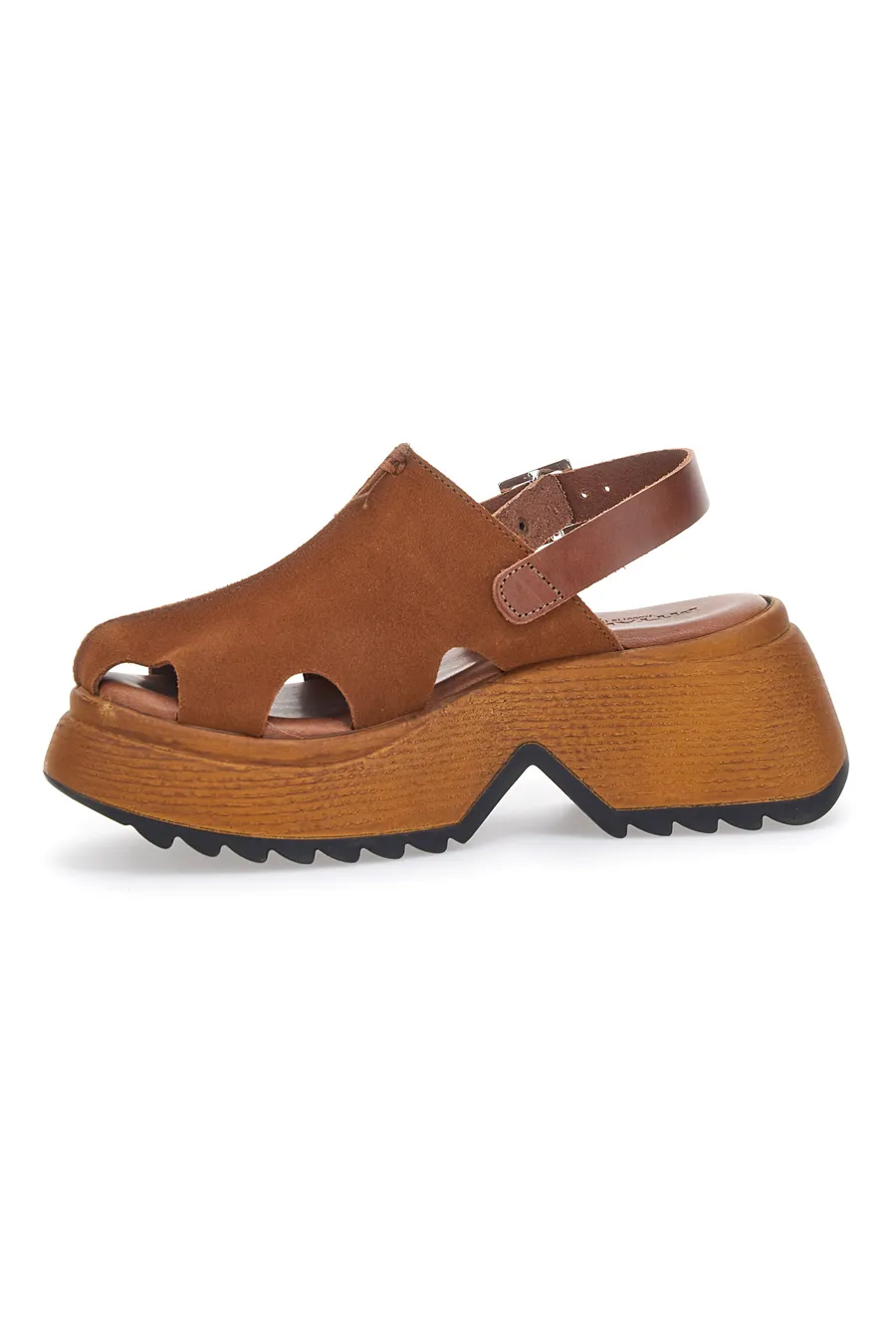 Sandali Platform Pittarello 5573 Marroni Vera Pelle