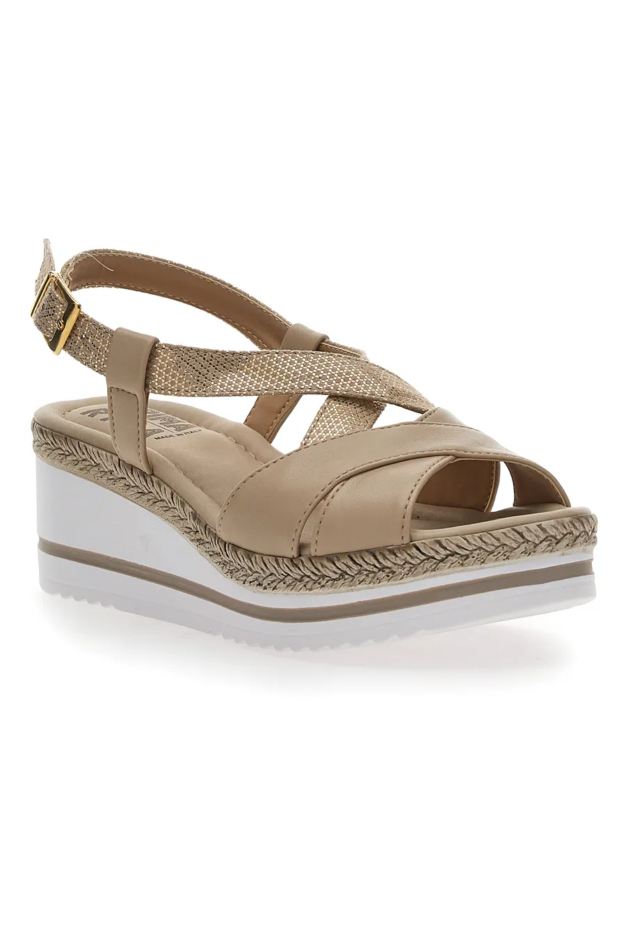Sandali Platform Prima Riga 611109 Beige