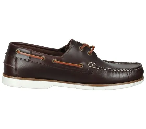 Sansibar Scarpe da Barca da Uomo in Vera Pelle con Mocassino Costruzione Scarpe da Vela 1096298 Marrone