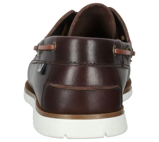 Sansibar Scarpe da Barca da Uomo in Vera Pelle con Mocassino Costruzione Scarpe da Vela 1096298 Marrone