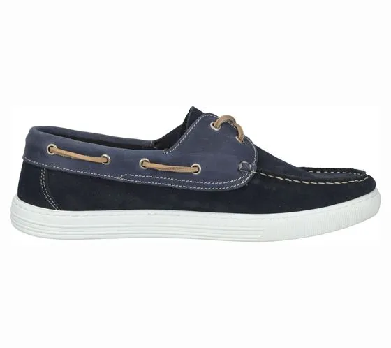 SANSIBAR Scarpe da Vela da Uomo in Pelle Scamosciata Scarpe da Barca in Vera Pelle con Plantare Estraibile Made in Italy 109628 