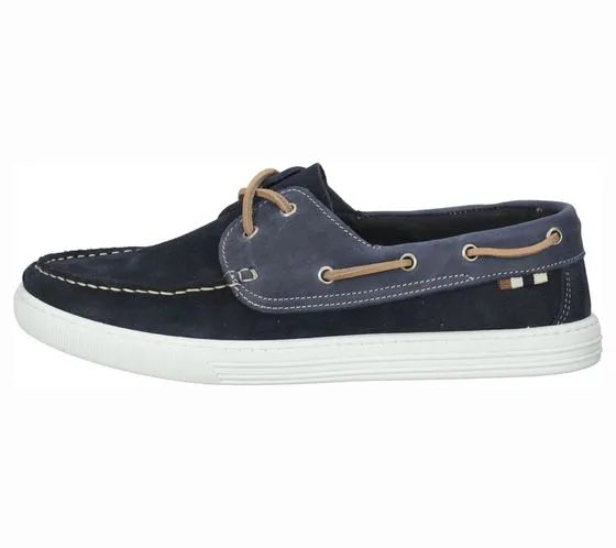 SANSIBAR Scarpe da Vela da Uomo in Pelle Scamosciata Scarpe da Barca in Vera Pelle con Plantare Estraibile Made in Italy 109628 