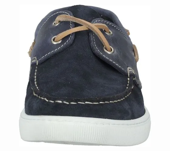SANSIBAR Scarpe da Vela da Uomo in Pelle Scamosciata Scarpe da Barca in Vera Pelle con Plantare Estraibile Made in Italy 109628 