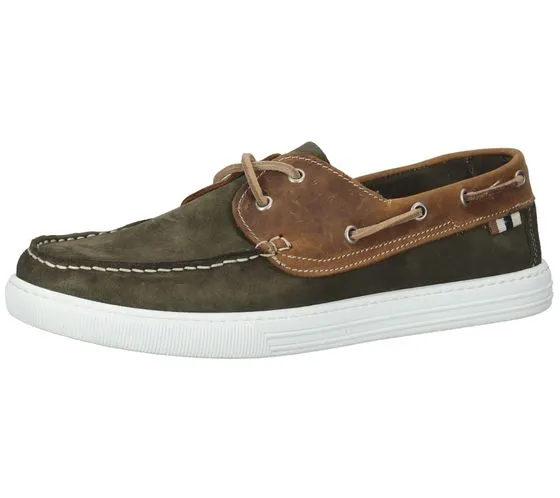 SANSIBAR Scarpe da Vela da Uomo in Pelle Scamosciata Scarpe da Barca in Vera Pelle con Plantare Estraibile Made in Italy 109628 
