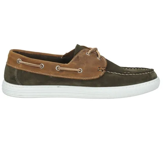 SANSIBAR Scarpe da Vela da Uomo in Pelle Scamosciata Scarpe da Barca in Vera Pelle con Plantare Estraibile Made in Italy 109628 