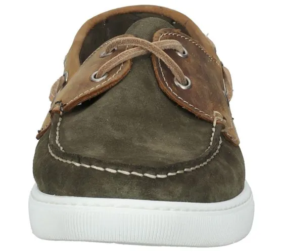 SANSIBAR Scarpe da Vela da Uomo in Pelle Scamosciata Scarpe da Barca in Vera Pelle con Plantare Estraibile Made in Italy 109628 
