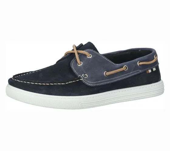 SANSIBAR Scarpe da Vela da Uomo in Pelle Scamosciata Scarpe da Barca in Vera Pelle con Plantare Estraibile Made in Italy 109628 