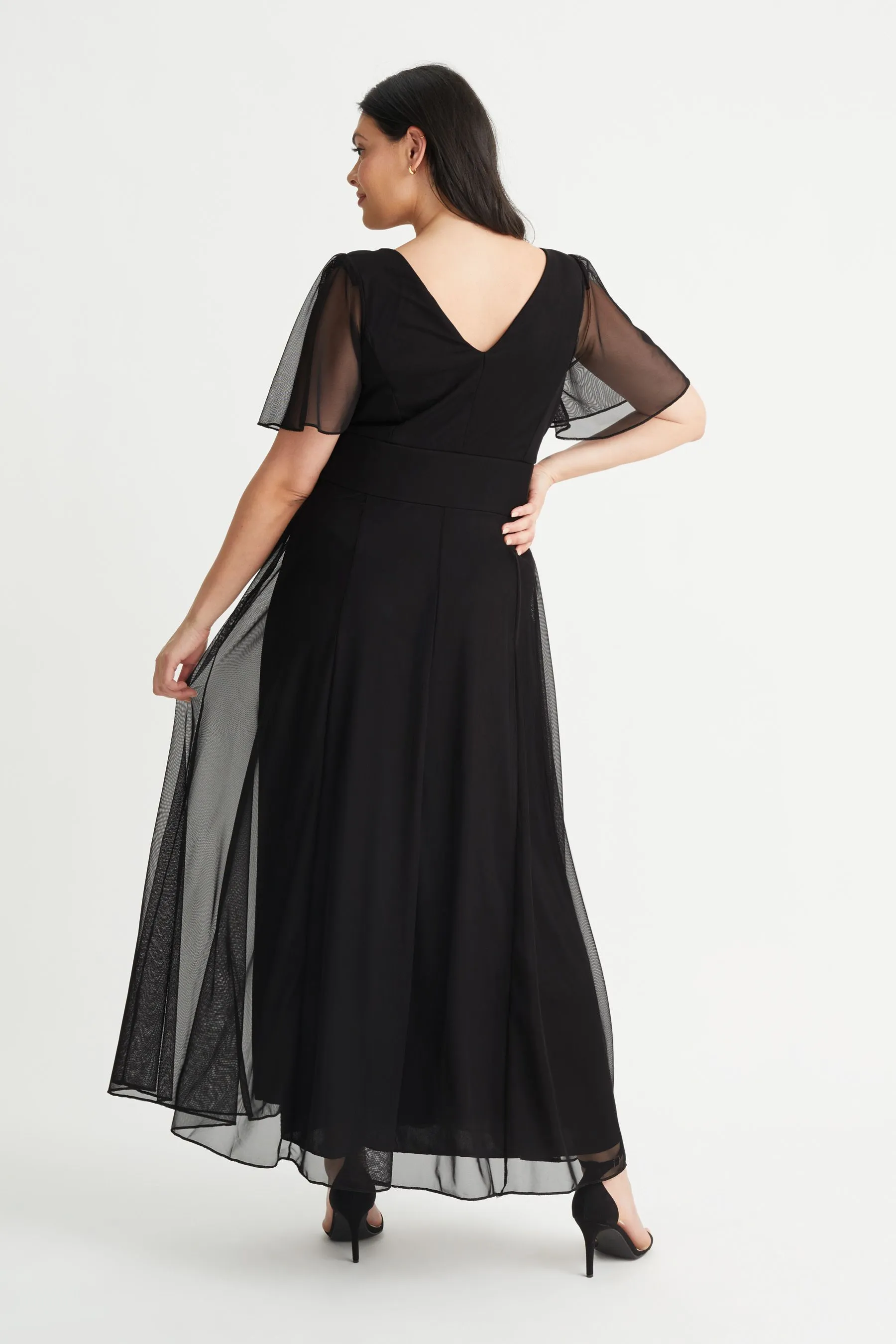 Scarlett & Jo - Abito maxi con maniche a pipistrello