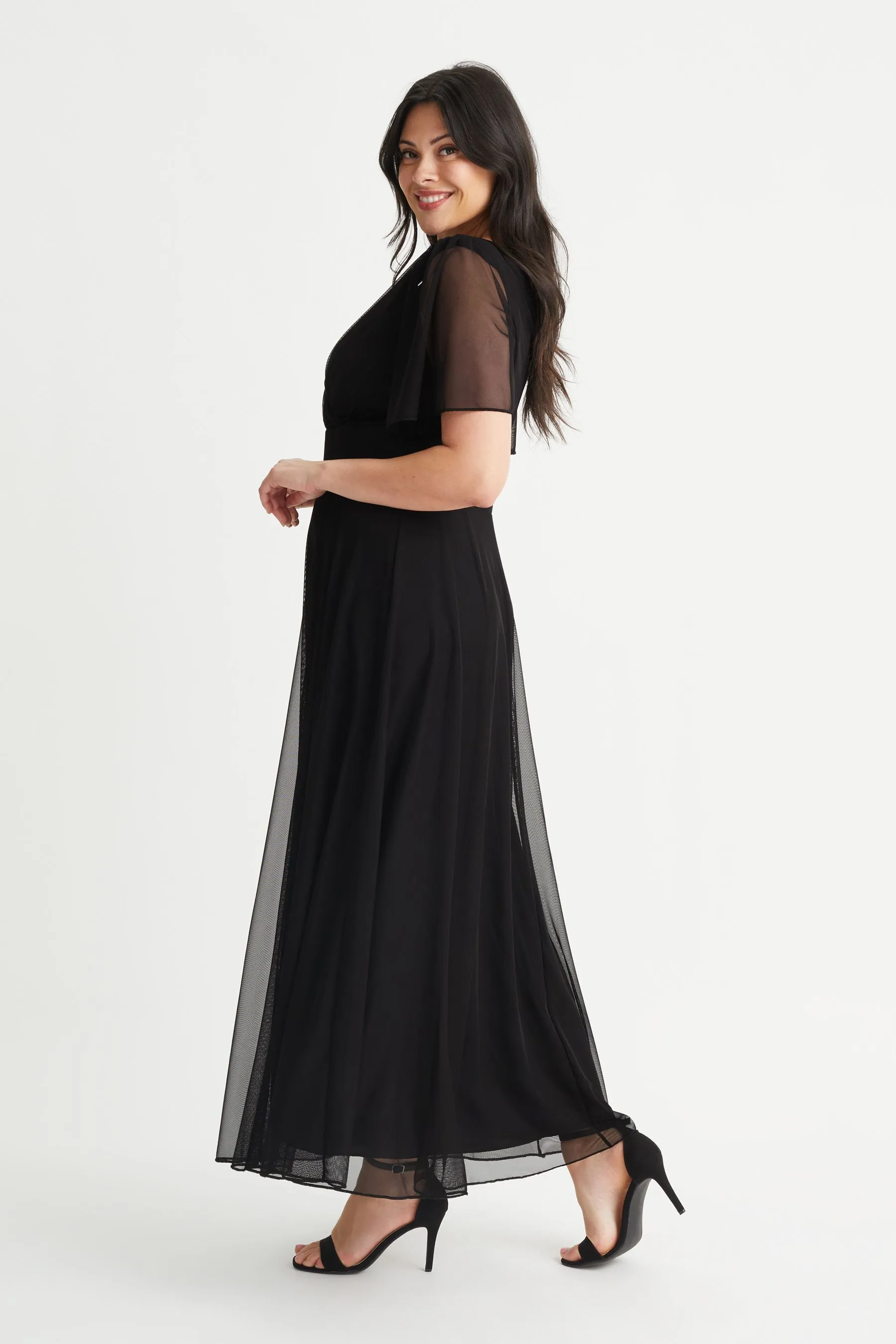 Scarlett & Jo - Abito maxi con maniche a pipistrello