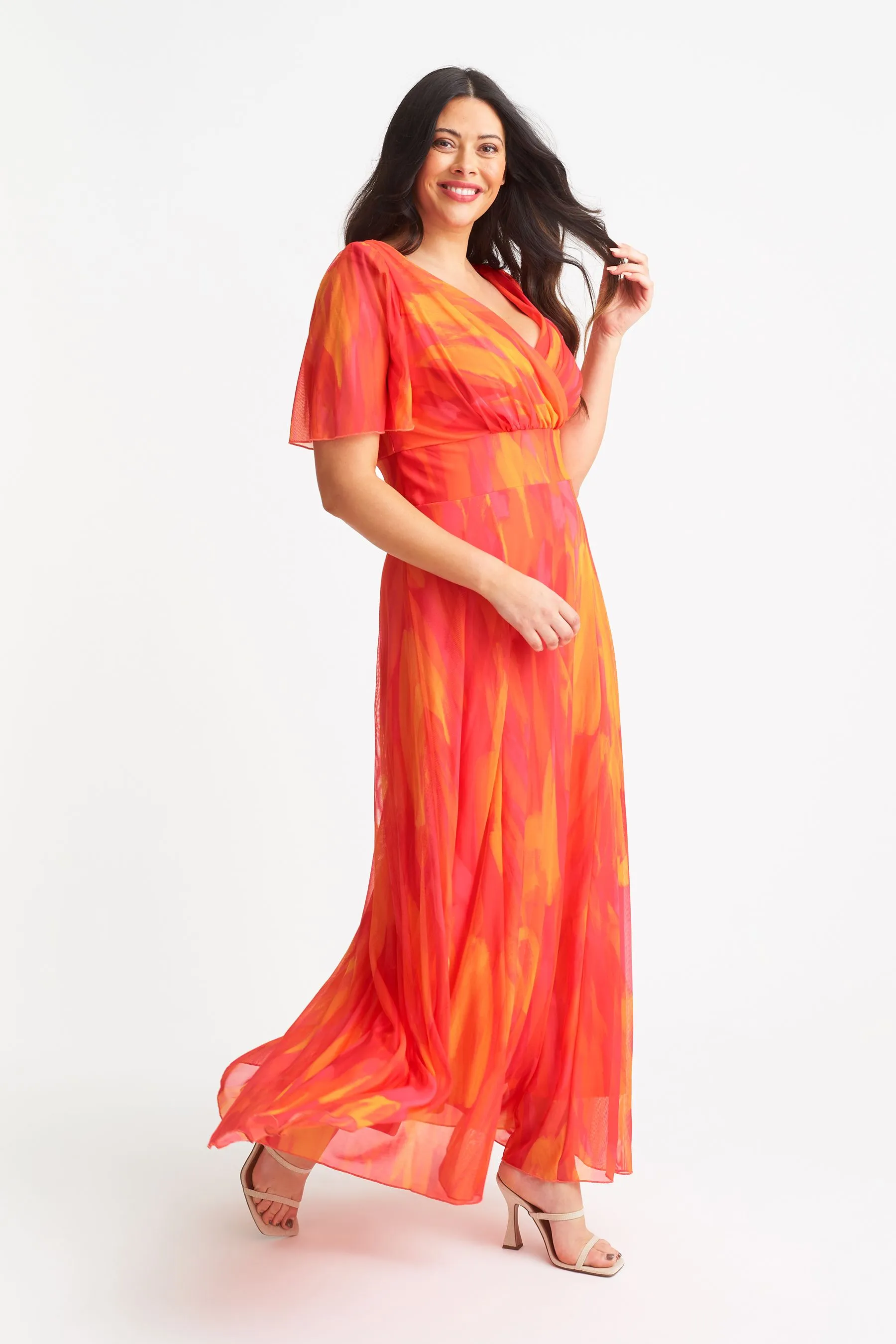 Scarlett & Jo - Isabelle - Abito maxi con maniche a pipistrello