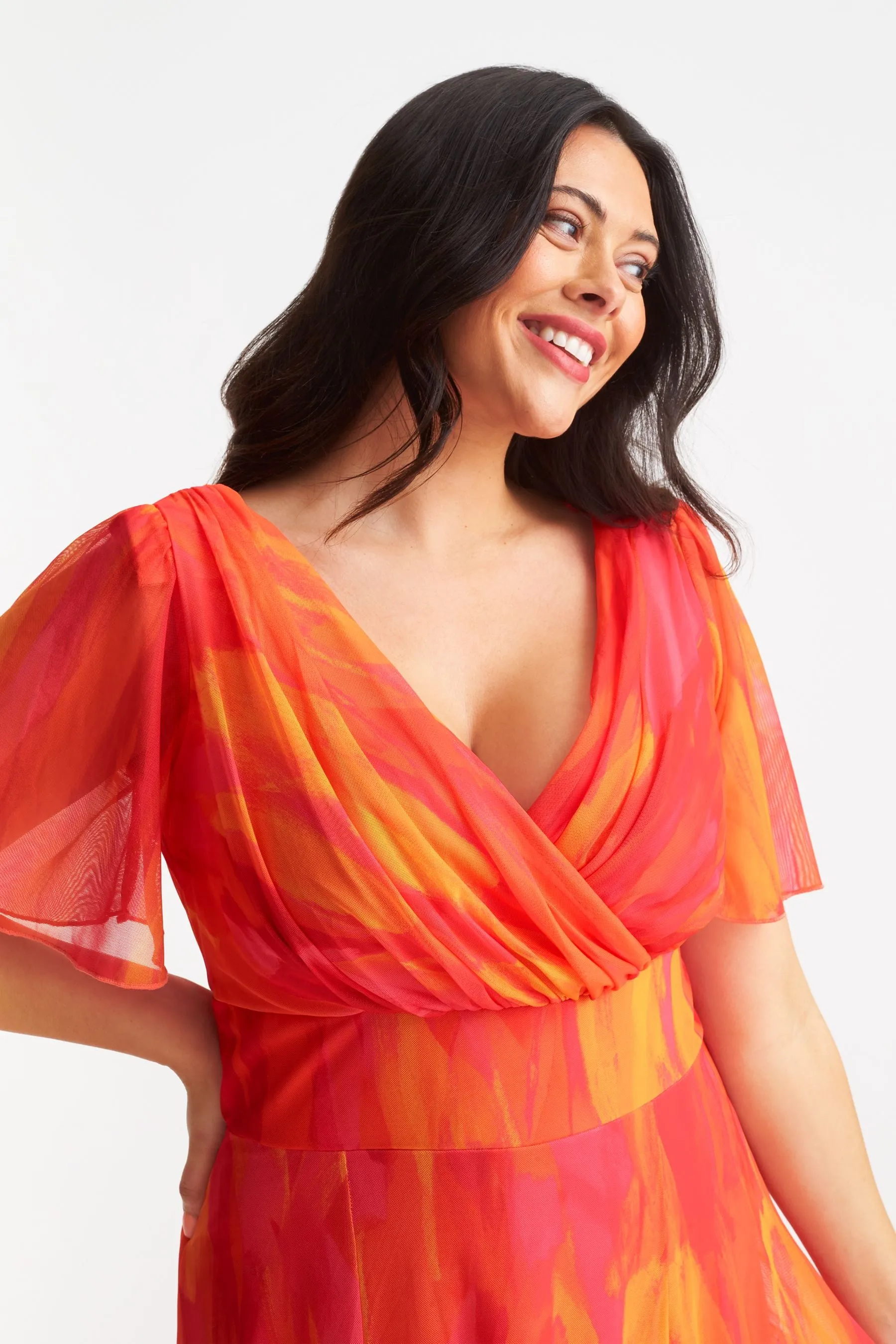 Scarlett & Jo - Isabelle - Abito maxi con maniche a pipistrello