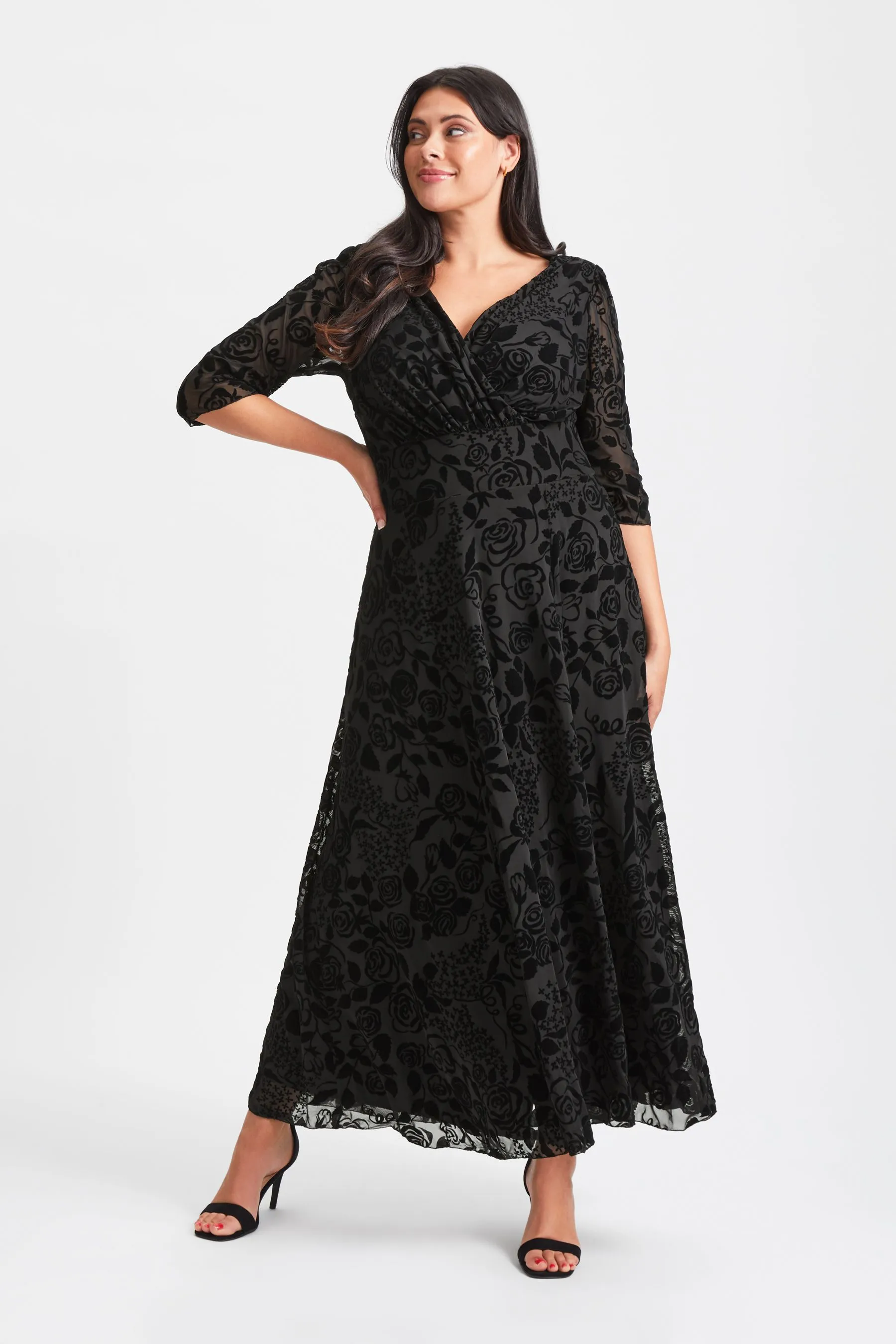 Scarlett & Jo Verity - Abito maxi floccato