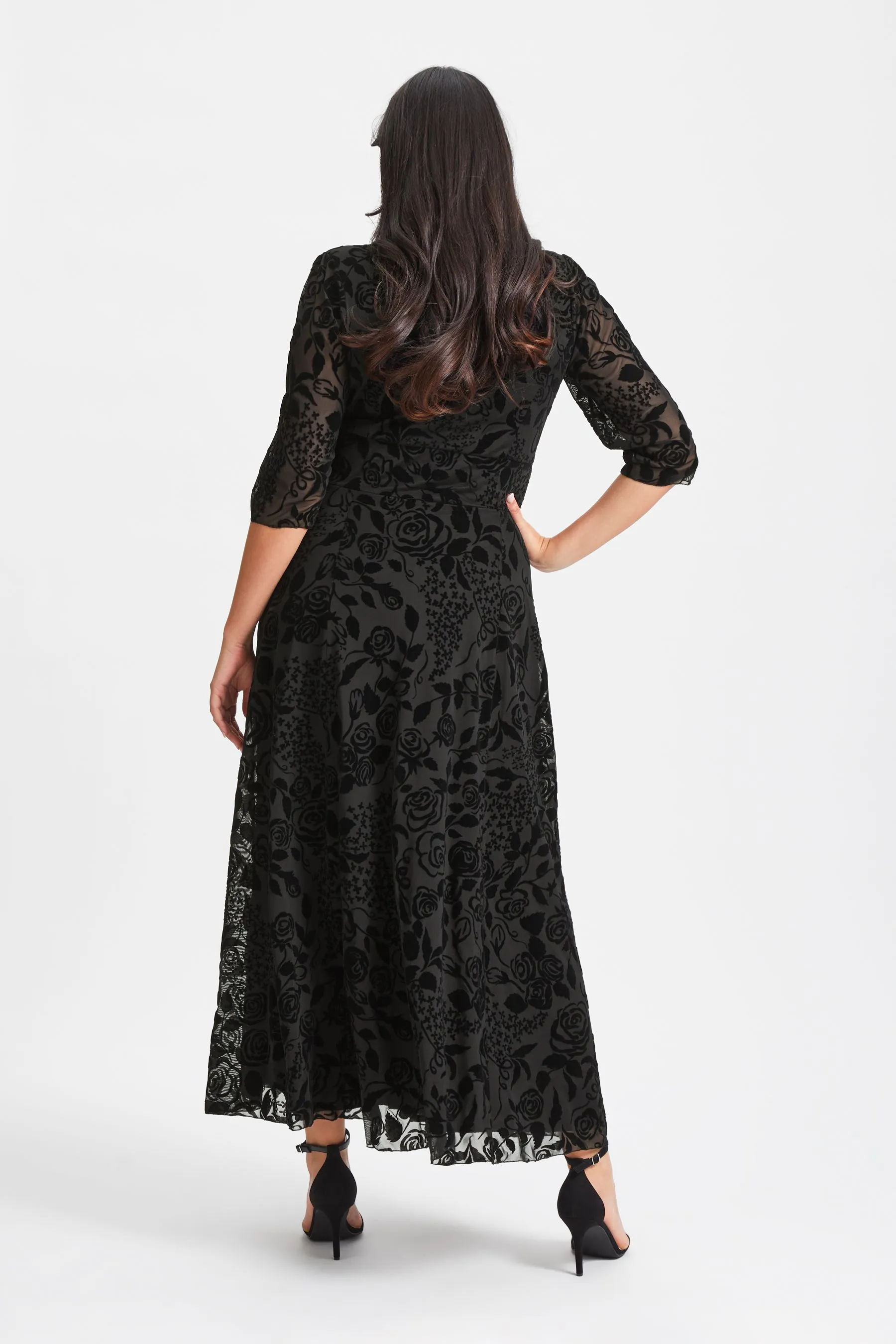 Scarlett & Jo Verity - Abito maxi floccato