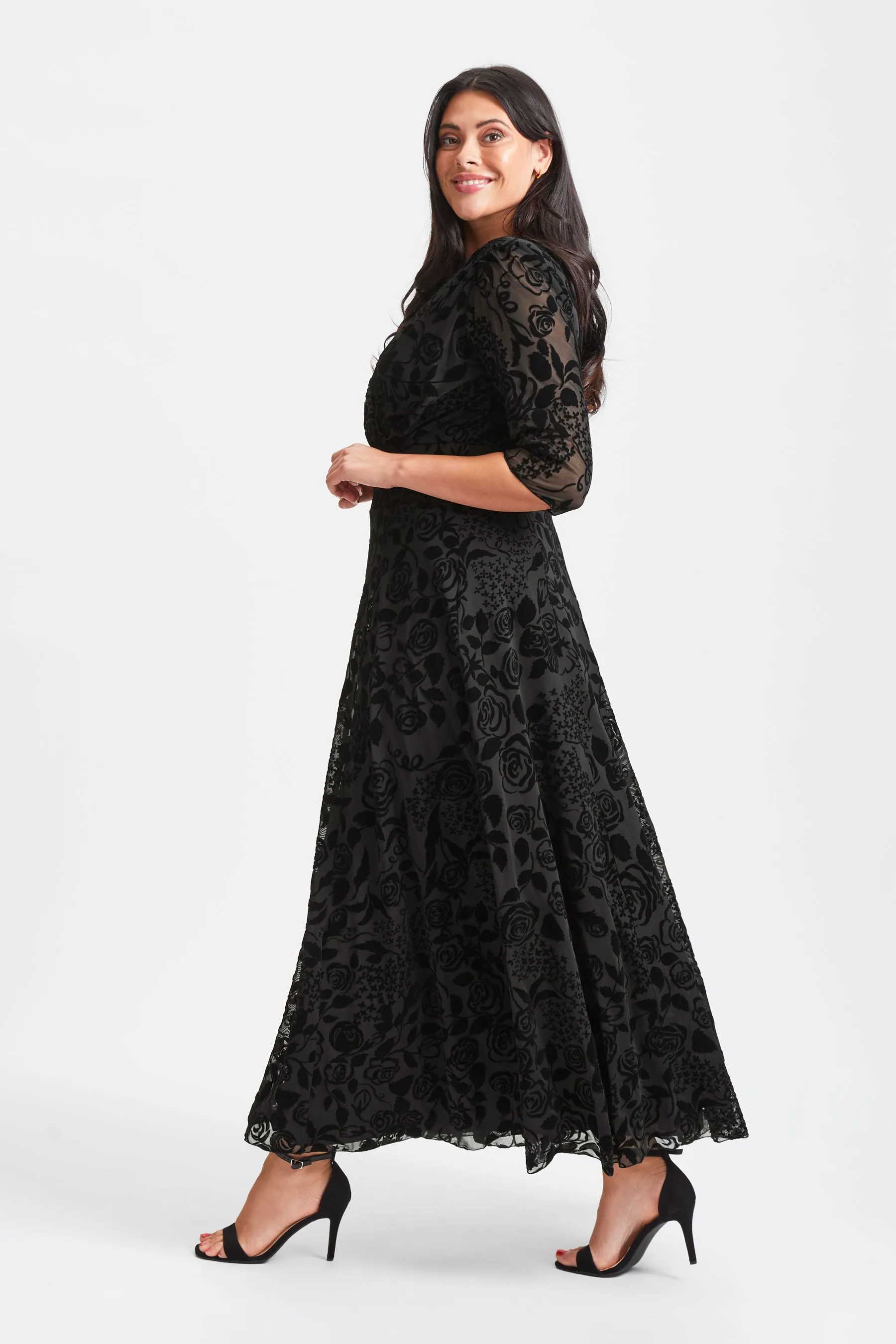 Scarlett & Jo Verity - Abito maxi floccato