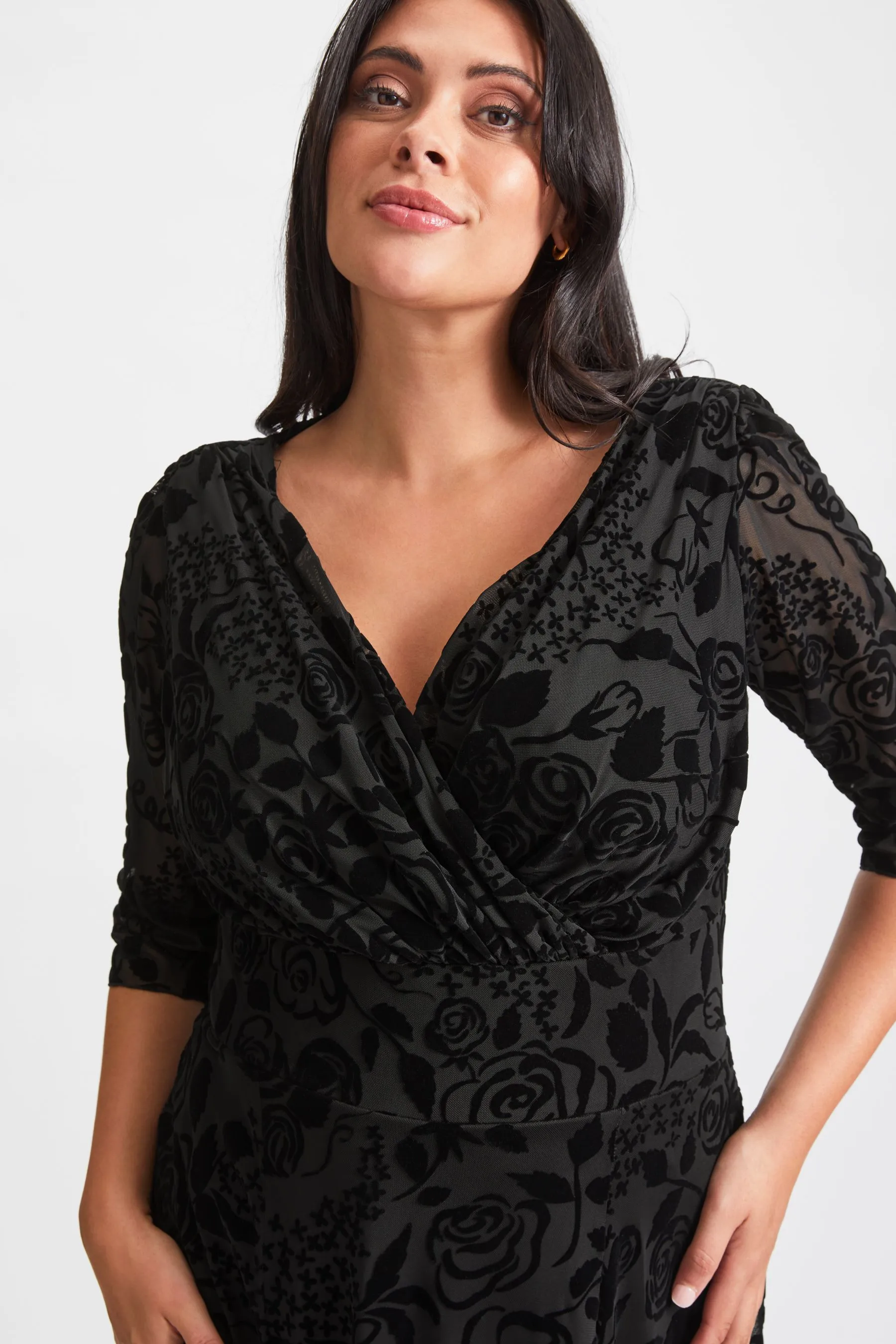 Scarlett & Jo Verity - Abito maxi floccato