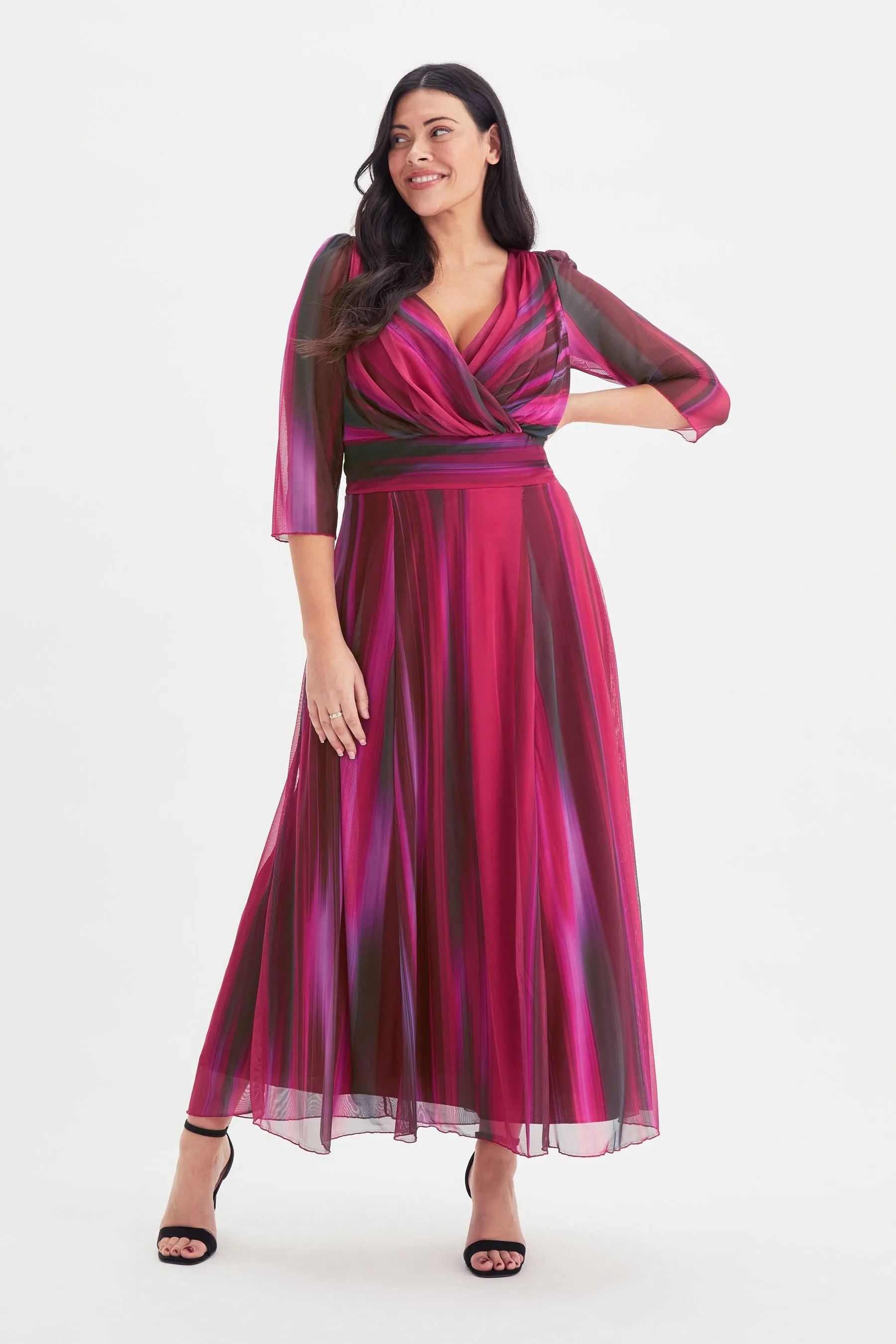 Scarlett & Jo Verity - Abito maxi in Stampa stile ikat