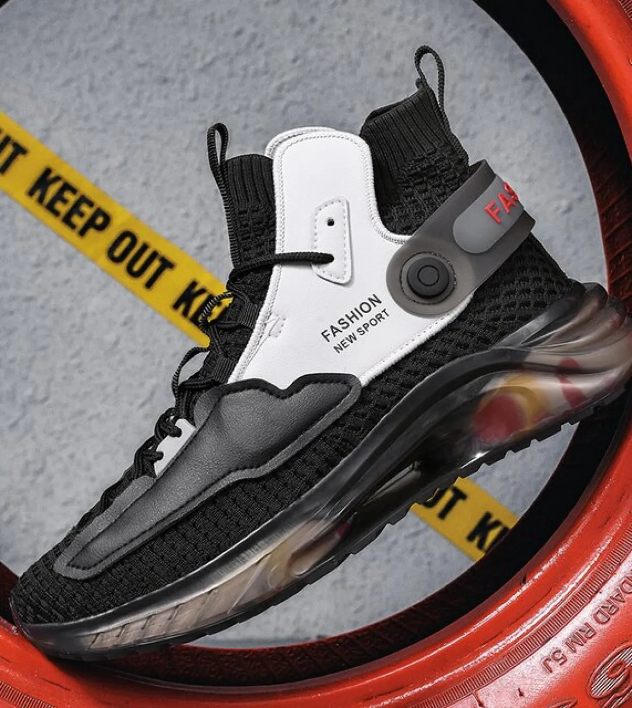 Scarpe da basket da uomo Ammortizzazione traspirante Scarpe sportive indossabili antiscivolo Allenamento in palestra Scarpe da g