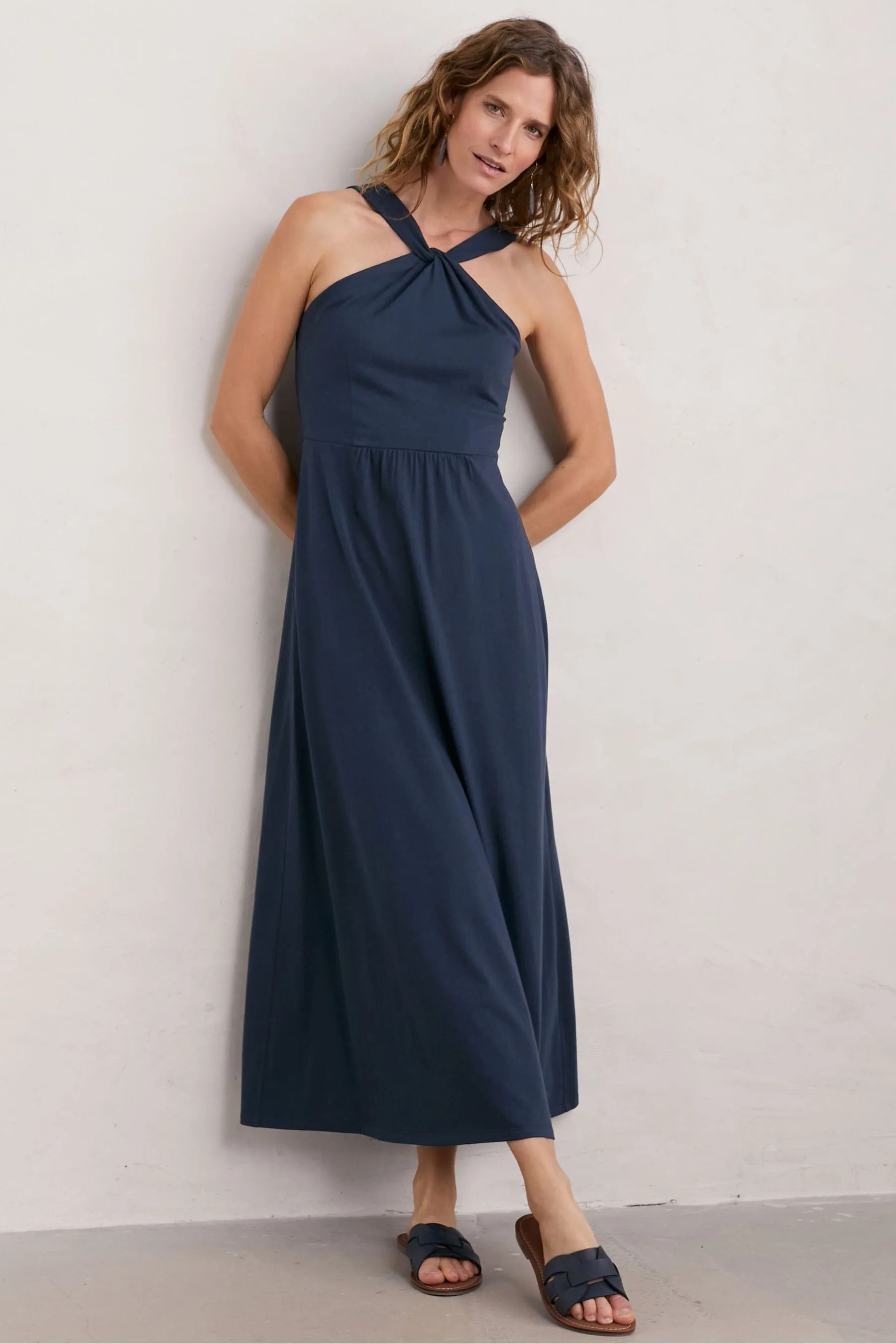 Seasalt - Faraway - Abito maxi con scollo all'americana corno
