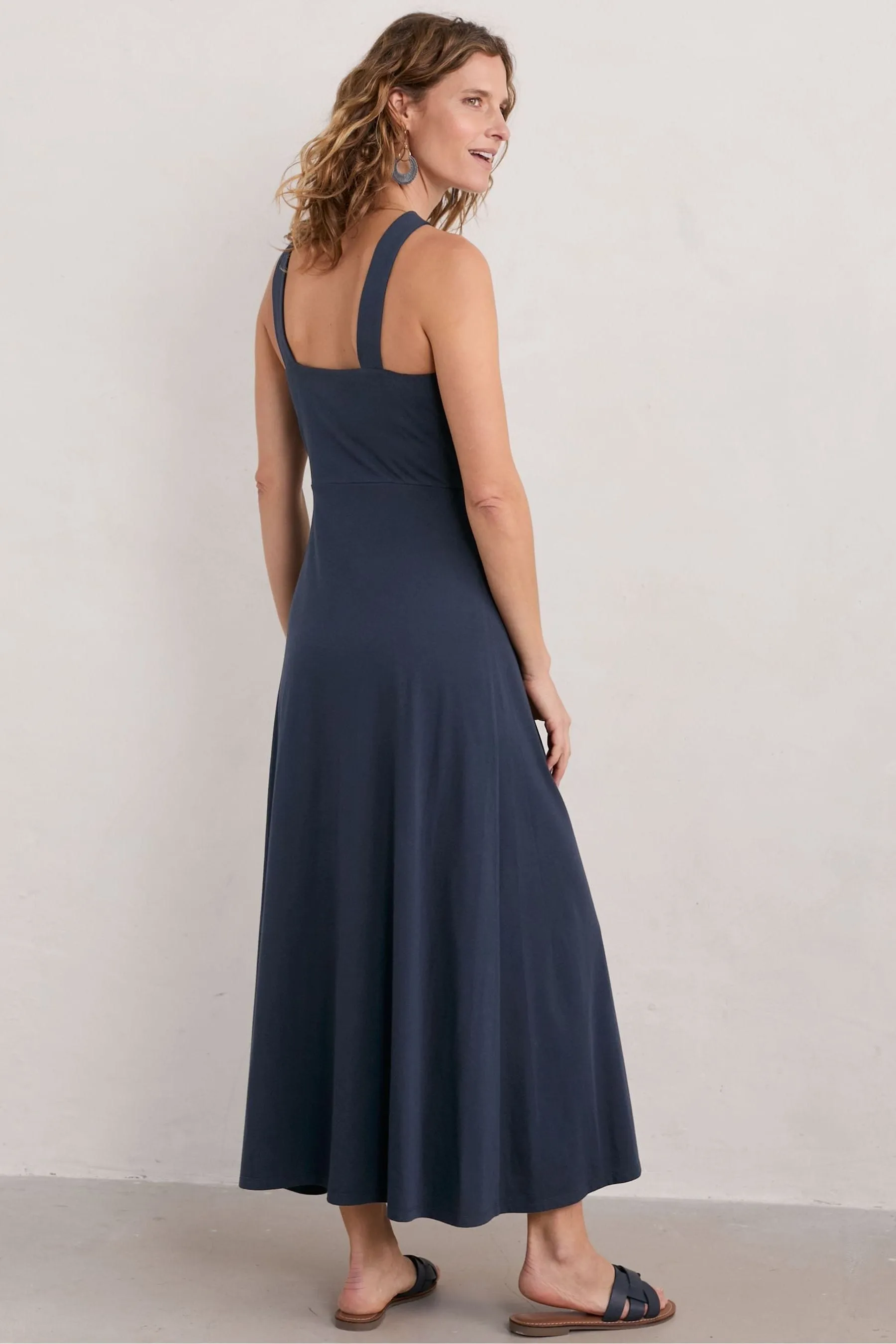 Seasalt - Faraway - Abito maxi con scollo all'americana corno