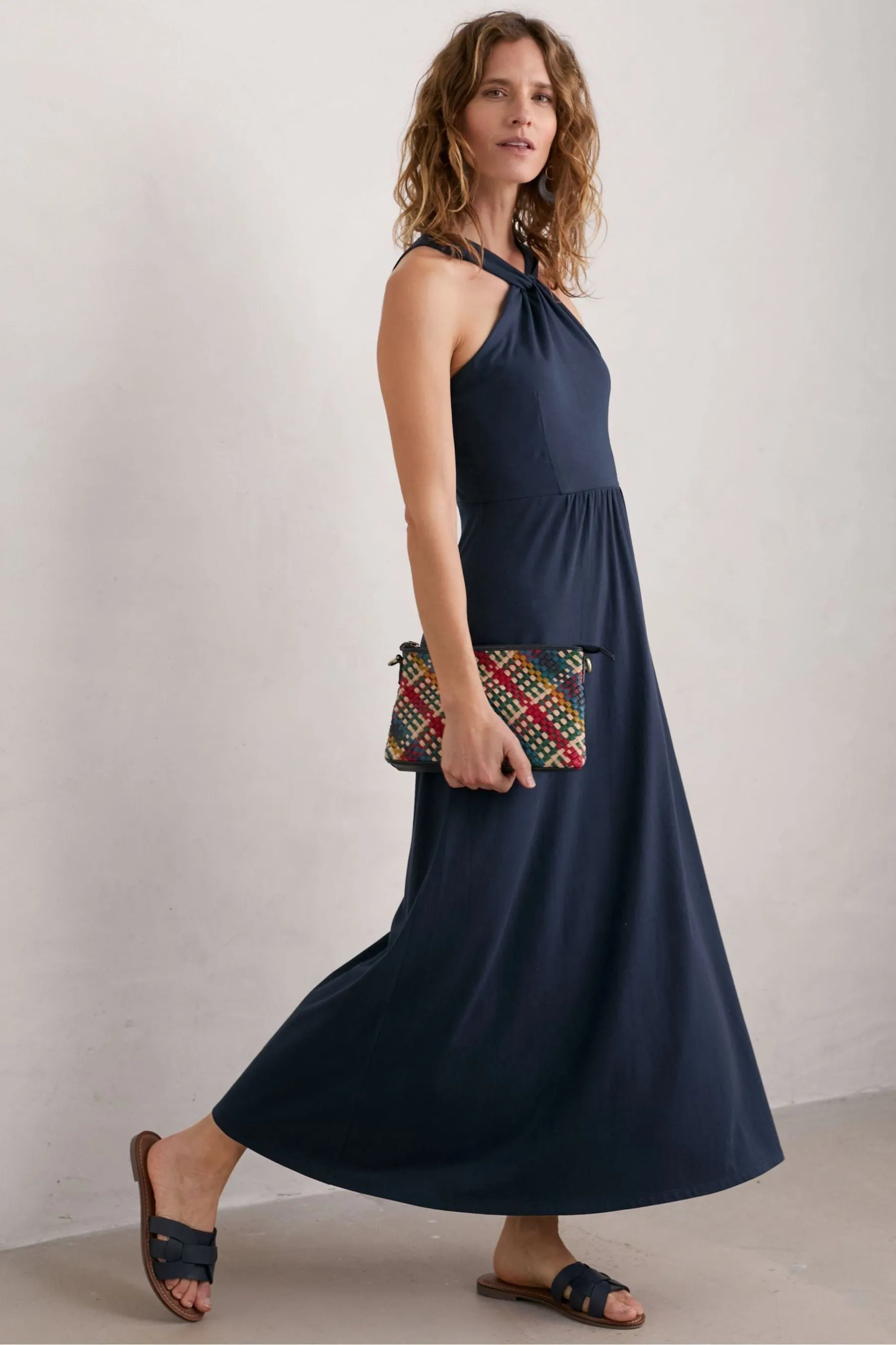 Seasalt - Faraway - Abito maxi con scollo all'americana corno