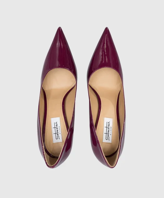 Sebastian Milano Scarpe da barca in vernice viola satinato 95 SE1161