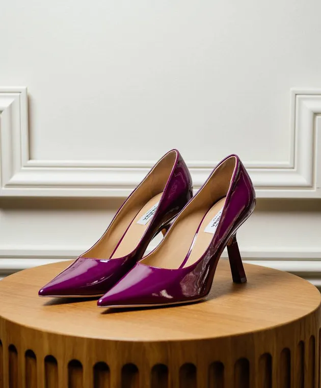 Sebastian Milano Scarpe da barca in vernice viola satinato 95 SE1161