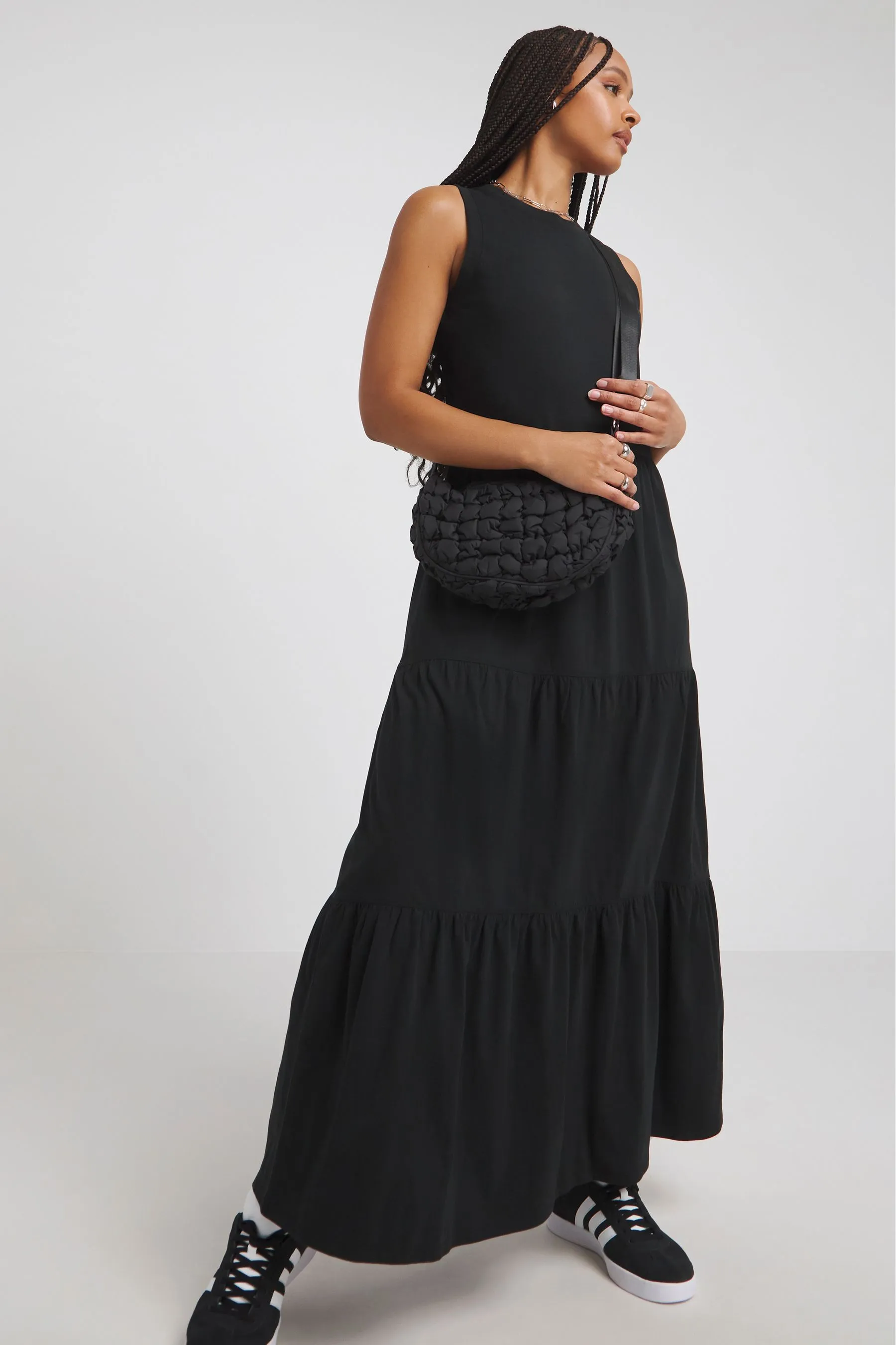 Simply Be - Abito maxi a balze in cotone
