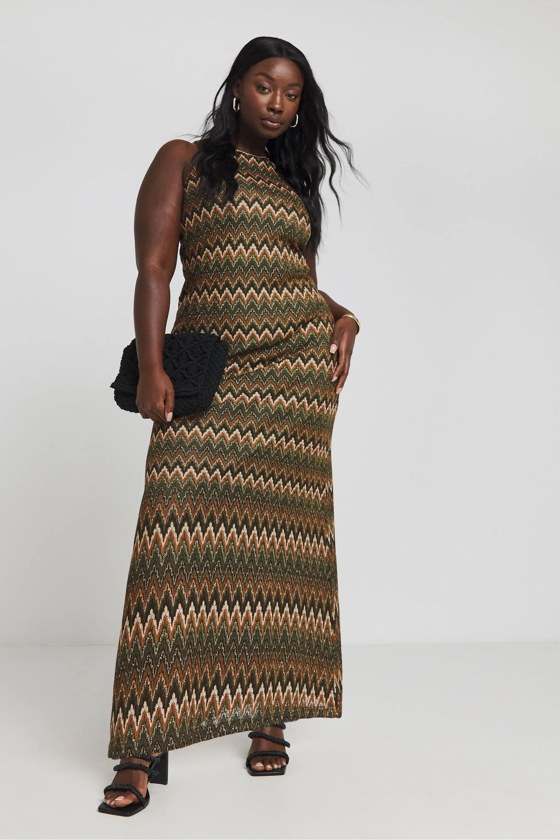 Simply Be - Abito maxi effetto uncinetto