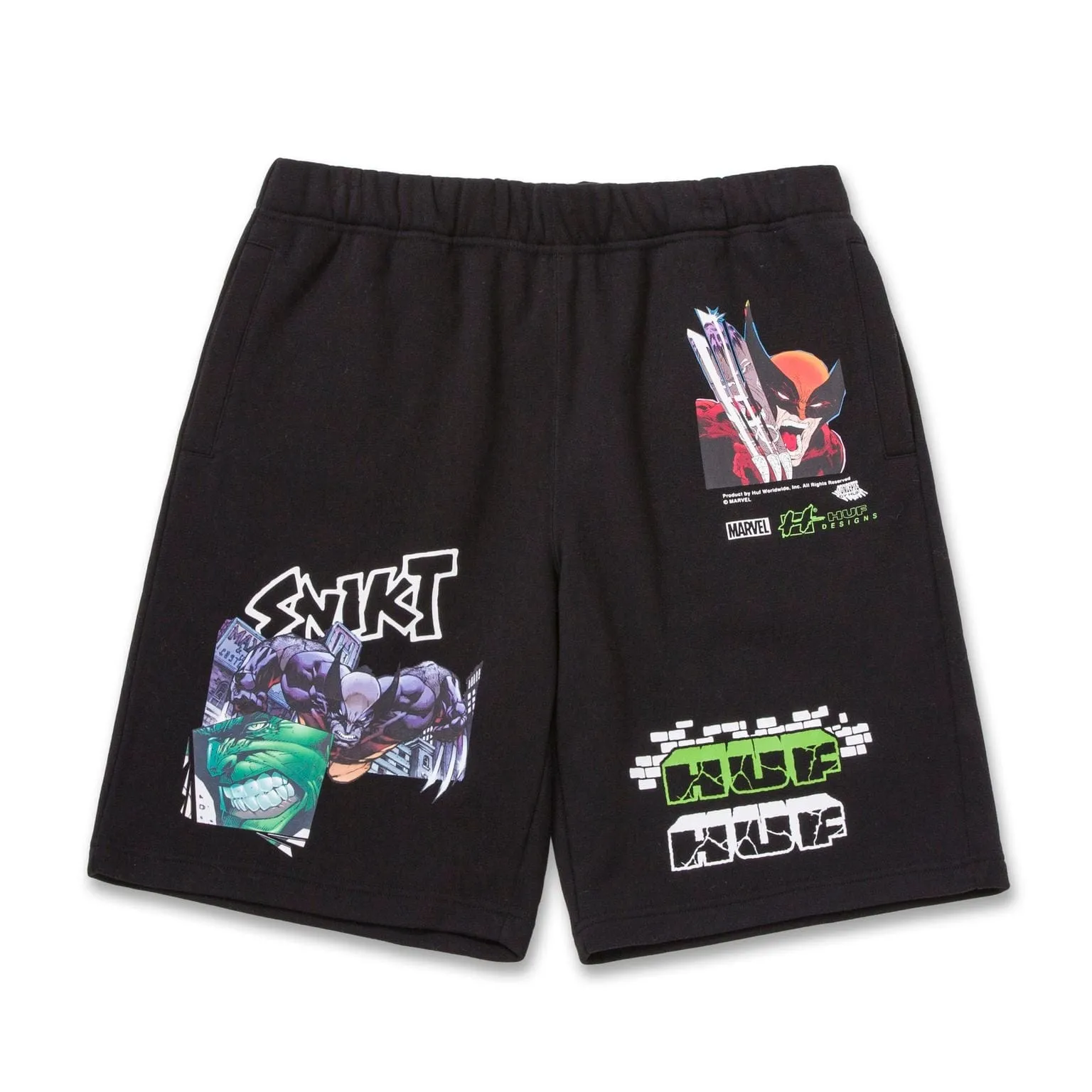 SMASH UP FLEECE SHORT - BLACK