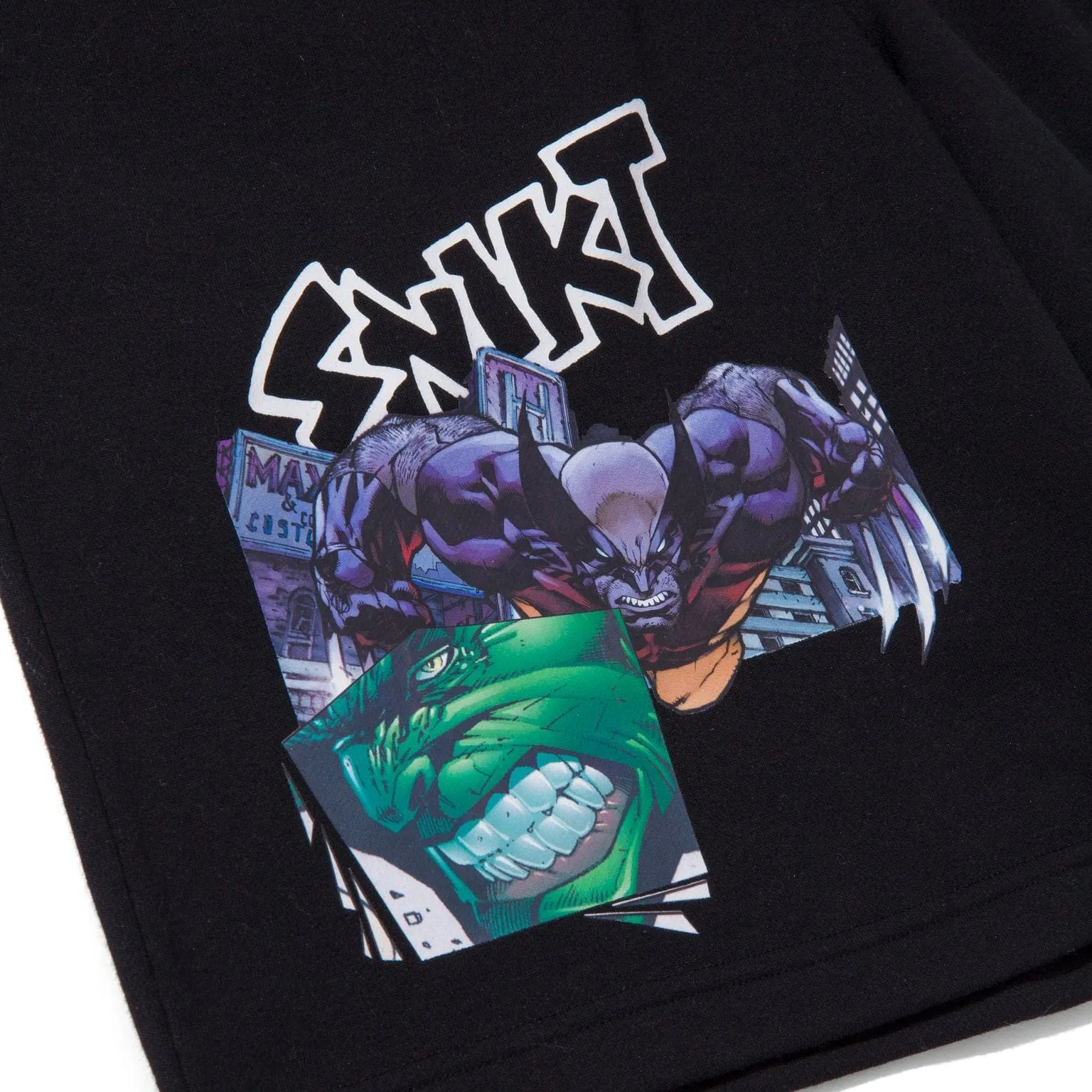 SMASH UP FLEECE SHORT - BLACK