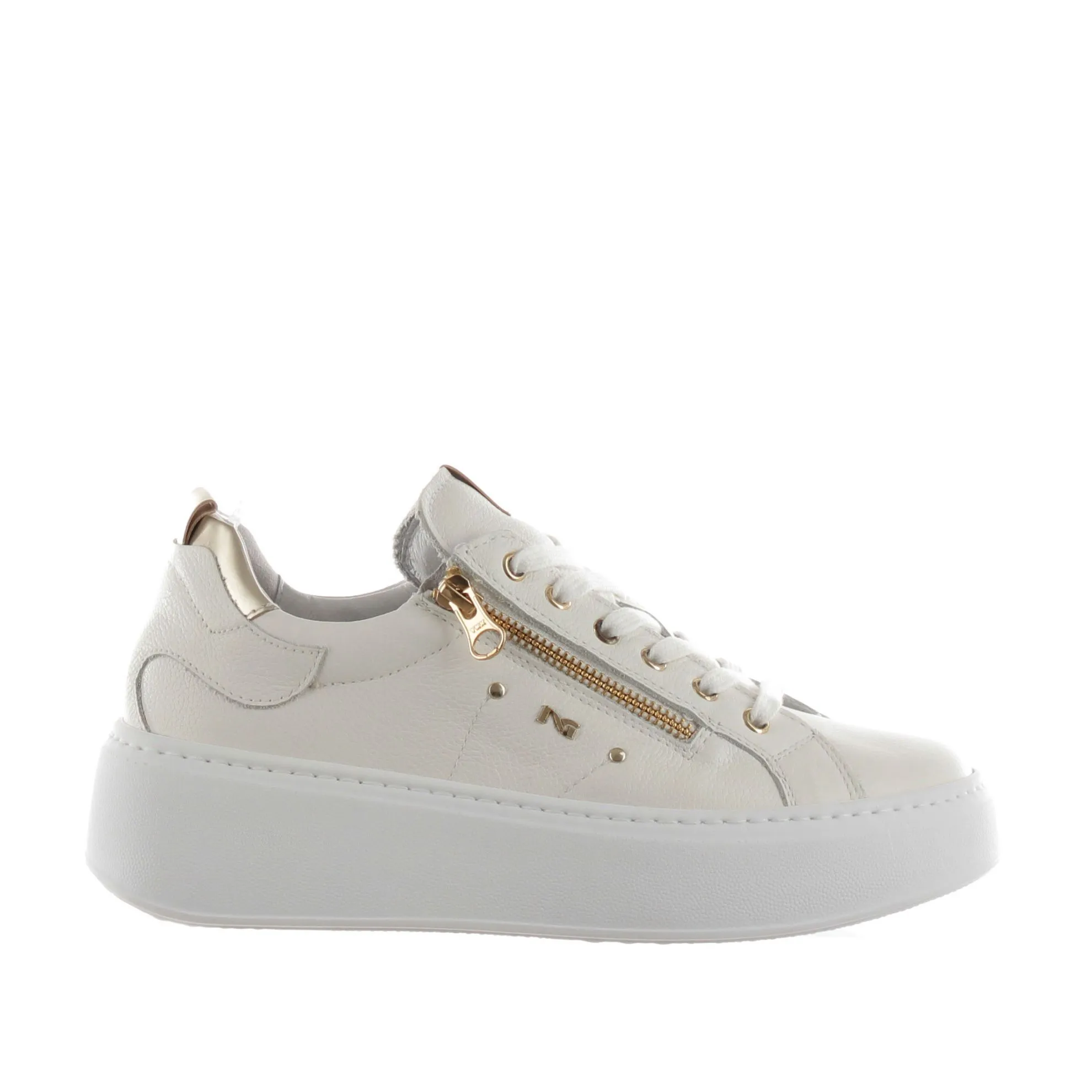 Sneaker in pelle con zip