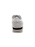 Sneakers Crime London DYNAMIC in pelle e camoscio bianco e grigio