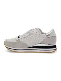 Sneakers Crime London DYNAMIC in pelle e camoscio bianco e grigio