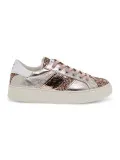 Sneakers Crime London SONIK LOW CUT in laminato e glitter carne e rosa