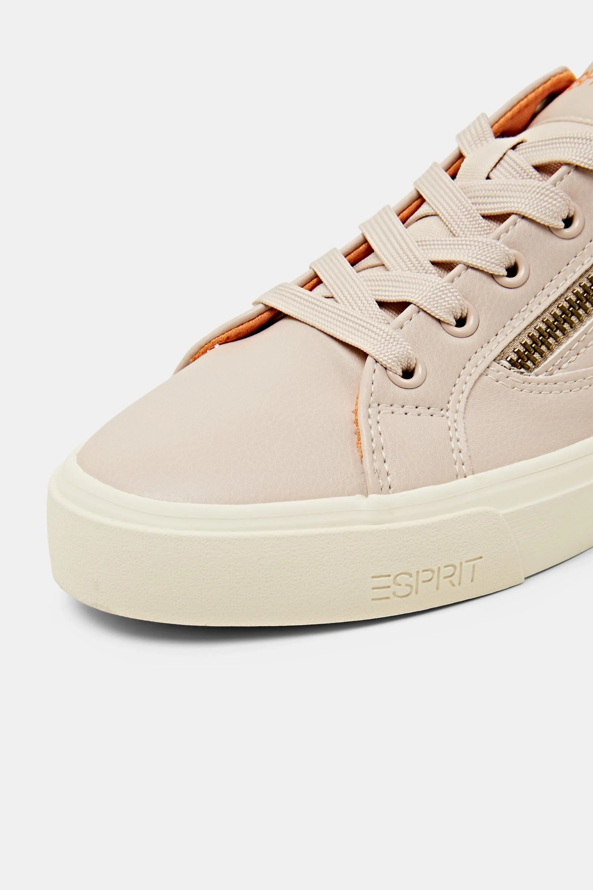 Sneakers stringate vegane con zip