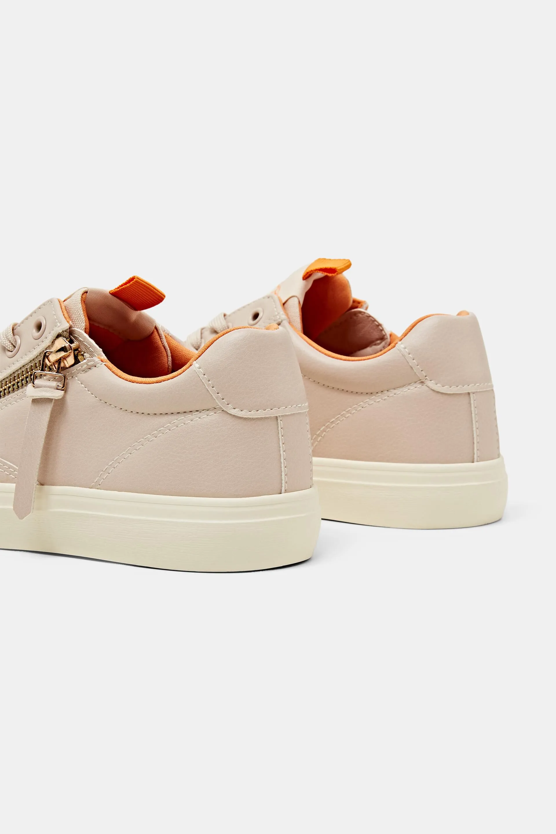 Sneakers stringate vegane con zip