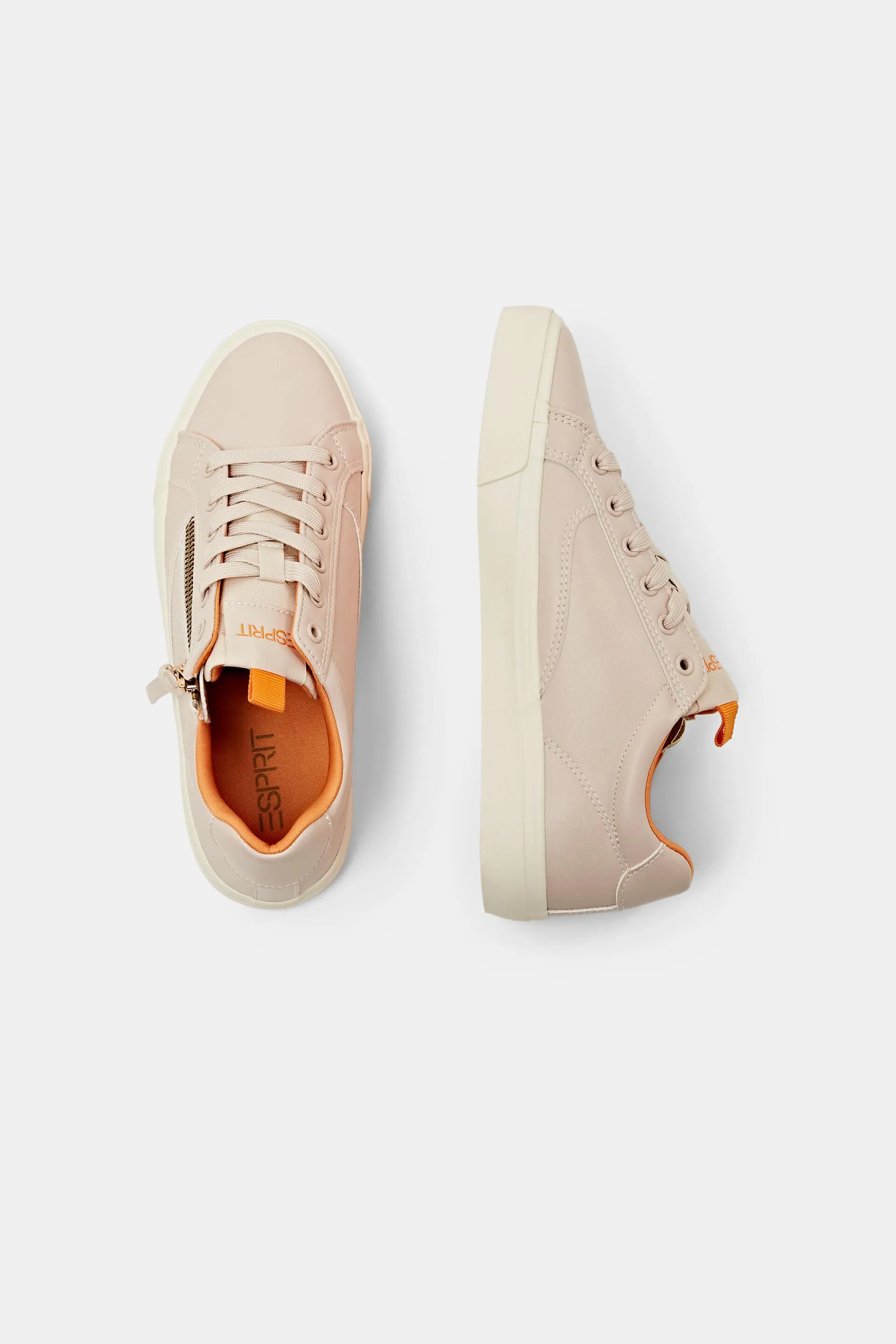 Sneakers stringate vegane con zip