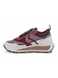 Sneakers Voile Blanche CLUB103 in pelle e nylon bianco e rosa